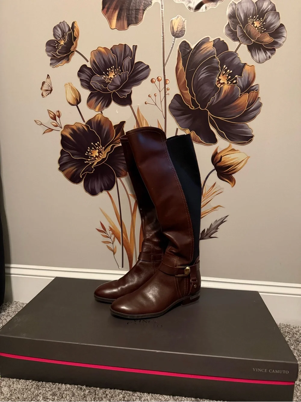 Vince Camuto Medium Calf Leather or Suede Tall Boot - Amabel